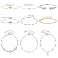 Factory Wholesale Custom Bracelets Heart Bolo Fashion Jewelry Bracelets Adjustable Silver Moissanite Bracelet