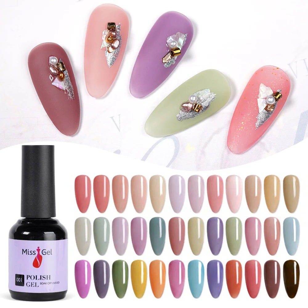 MissGel Wholesale Supplies UV Led Naturel Translucent Crystal Gel UV Semi Permanent Vernis Ongles
