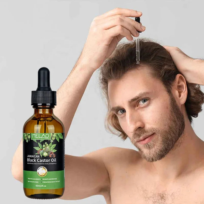 Private Label Custom Hair Growth Oil Lash Serum Men Hair Growth Products Hair Loss Black Castor Oil