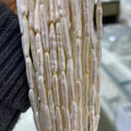 AA BIWA 38 cm Freshwater Pearl Strand Loose 3-4 mm Width 16-35 mm Length Noodle Shape DIY BEADS Wholesale