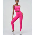 Women's High Waist 2-Piece Gym Set Spandex/Nylon Waterproof Breathable Four-Way Stretch Eco-Friendly Workout & Yoga Solid Color