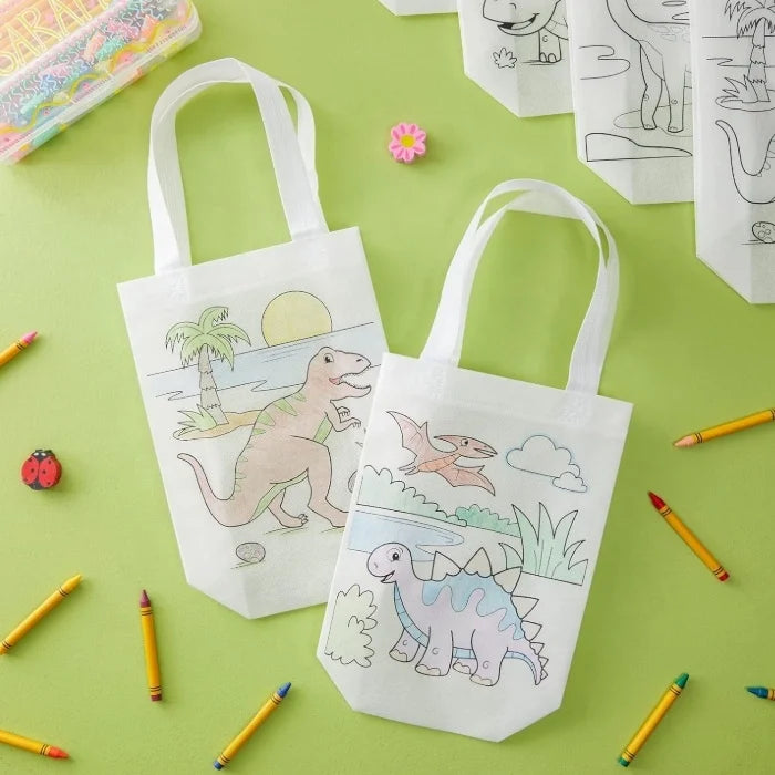 Cheap Reusable Nonwoven Animal Prints Eco Kids Drawing Tote Gift Handmade Diy Carnival Party Coloring Goodie Bags