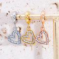Wholesale Unique Cubic Zircon Charm Pendants Designer Fashion Heart Necklace Titanium Steel Charms Exquisite for Jewelry Making
