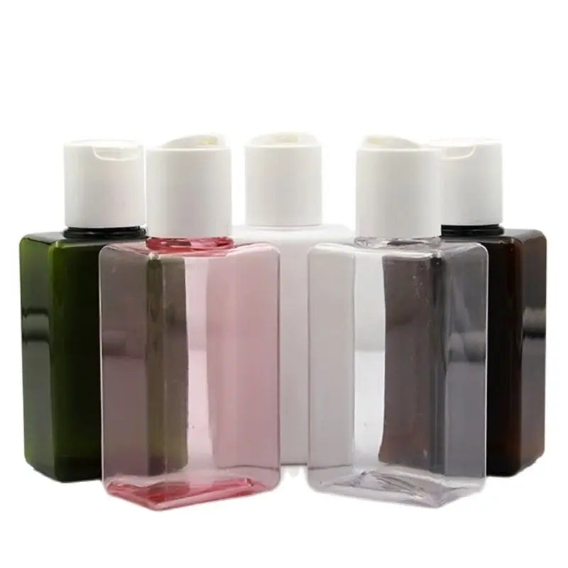 100ML PETG Plastic Lotion Bottle Square Shampoo Shower Gel Dispenser Skincare Packaging Cosmetic Cream Bottle with Disc Top