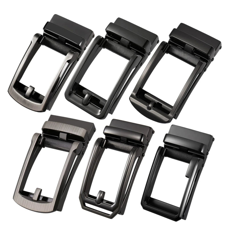 LQbelt 40MM Automatic Buckles Men's Ratchet Belt Without Strap Alloy Click Buckle Laser Logo Factory OEM Custom Wholesale Stock