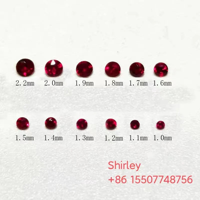 Ruby Colour Faceted Stone No Treated 1.0-2.0mm Price Carat Loose Stone Red Ruby Stone Natural Cut Polished