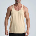 Quick Dry Breathable 95% Cotton 5% Spandex Running Vest Sleeveless Gym Singlet Custom Men's Tank Tops