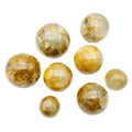 Wholesale Natural Yellow Fire Hematoid Quartz Spheres Crystal Ball Golden Healer Decoration