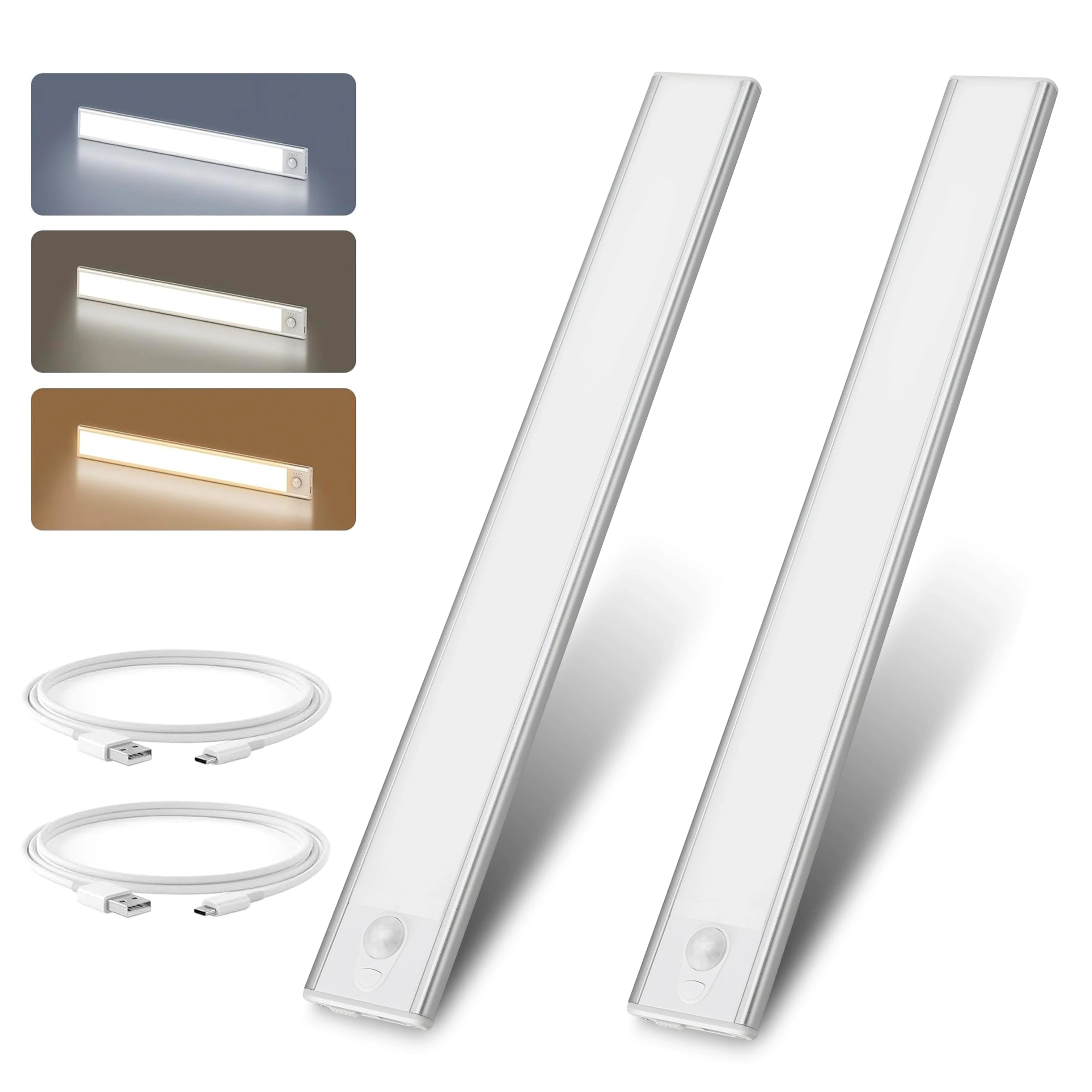 Modern Ultra Thin Intelligent Strip Magnetic Wardrobe Rechargeable Wireless Human Body Motion Sensor Usb Led Cabinet Light