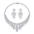LUOTEEMI Luxury Designer Necklace Earing Woman Wedding Statement Dangle Earring Bridal Big Jewelry Set