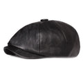 Men's First Layer Cowhide Leather Hat Winter Berets Male Warm Ear Protection Cap Genuine Leather Dad Hat Wholesale Leisure