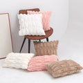 Amity Customized Solid Rabbit Plush Pillow Case Soft Home Sofa Cushion Cover Polyester Living Room Throw  Pillow Cover