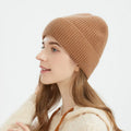 Custom Designer Women Knitted Warm Wool 100% Pure Wool Beanie Hats
