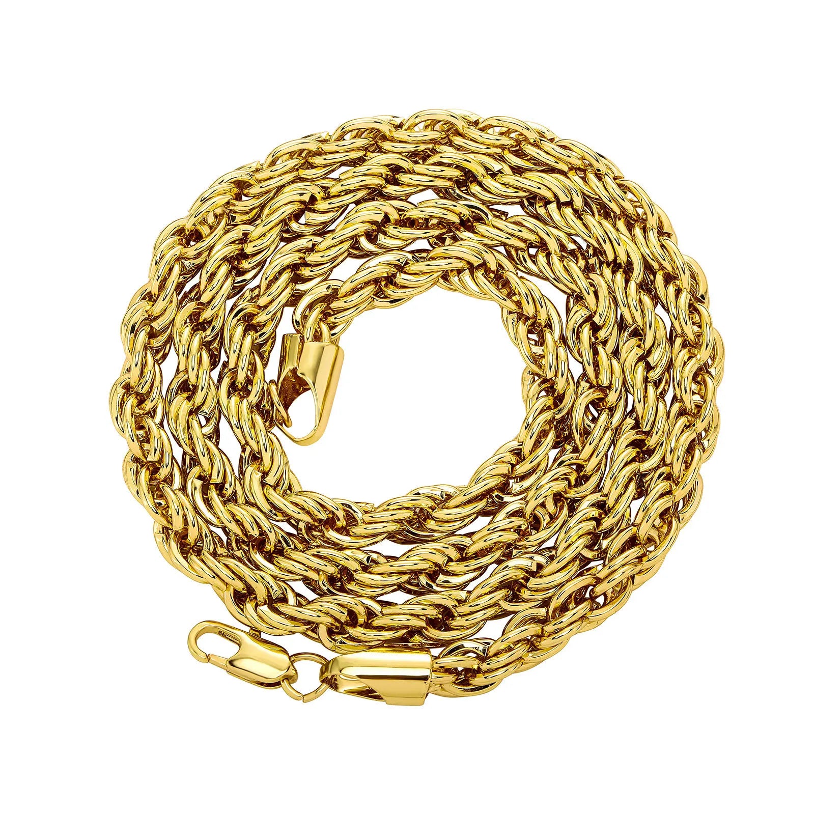 Stainless Steel Lobster Buckle Twist Chain 6MM Color-preserving Electroplated Gold Necklace Hip Hop Men's Chain Wholesale