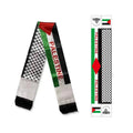 Palestine Flag Map Satin Polyester Scarf for Events Decoration Muslim Department Spring Season Featuring Palestine Castle