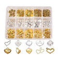 Paso Sico Hot Selling 150pcs/box Multi Design Hearts Mixed Nail Set DIY Nail Pendant Dangle Charms for Valentine Mothers Day DIY