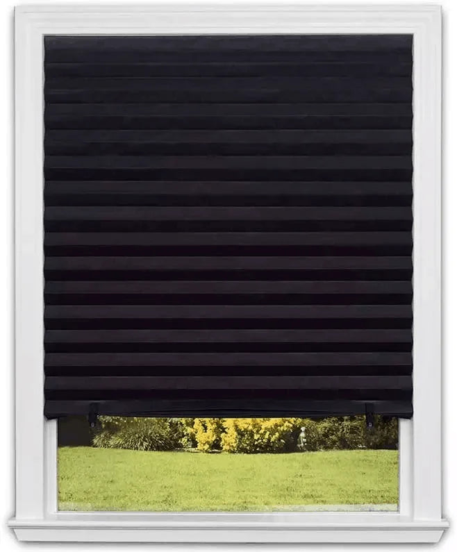 Temporary Light Filtering Electric Plain Pleated Paper Shade with Easy Lift Trim-At-Home for Skylight