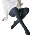 Women's Fleece Lined Footless Tights High Waist Warm Leggings Winter Thermal Footless Pantyhose
