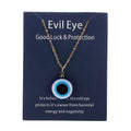New Arrive Women Blue Turkish Protection Evil Eye Necklace Jewelry With Card