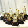 Citrine Wand Meditation Energy Hexagonal Points Tumbled Stone Healing Crystal Wand Natural Home Decoration Love OPP Bags 5pcs