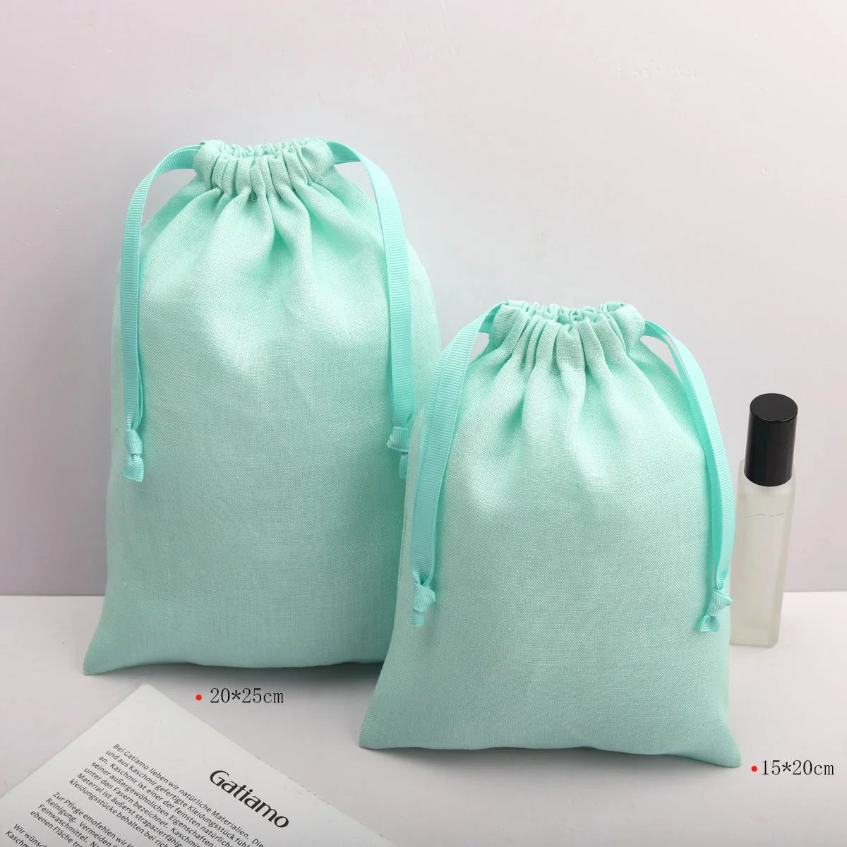 Eco-Friendly Cotton Linen Drawstring Bag with Custom Color/Size/Logo Security Feature for Wedding Party Favors & Gift Packaging