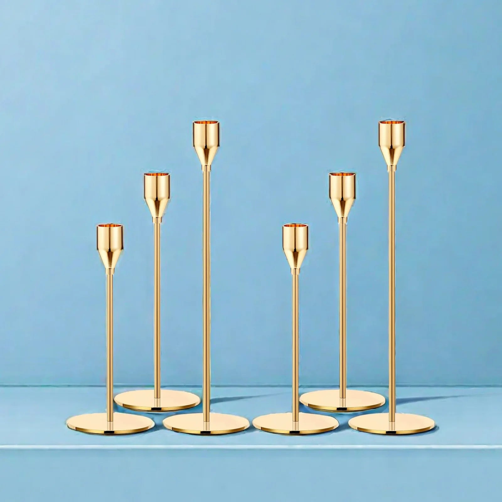 European-Style Iron Candlestick Holder with Glass Cross-Border for Home Decoration Wedding Christmas or Living Room