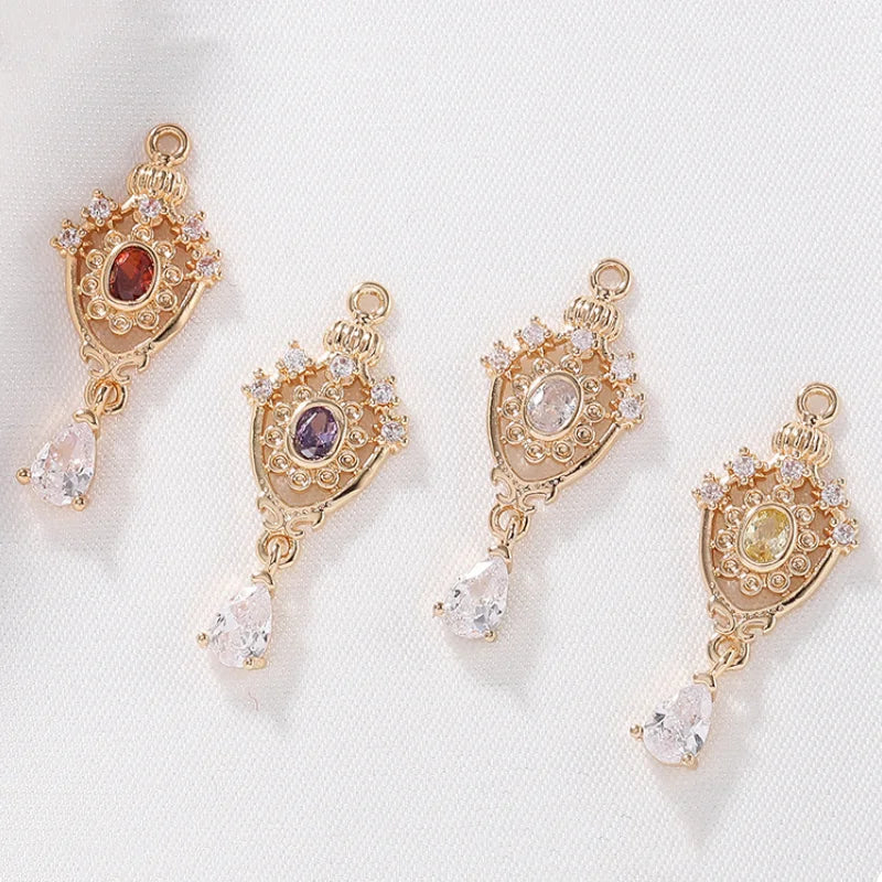 Hot Selling Gold Plated Flower Necklace PendantDIY Jewelry Gifts for Girlfriend Wife Mom Women