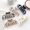 Hot Selling Retro Women Girls Hollow Matte Plastic Hair Claw Clip 11.5 cm Big Size Hair Claw for Thick Hair