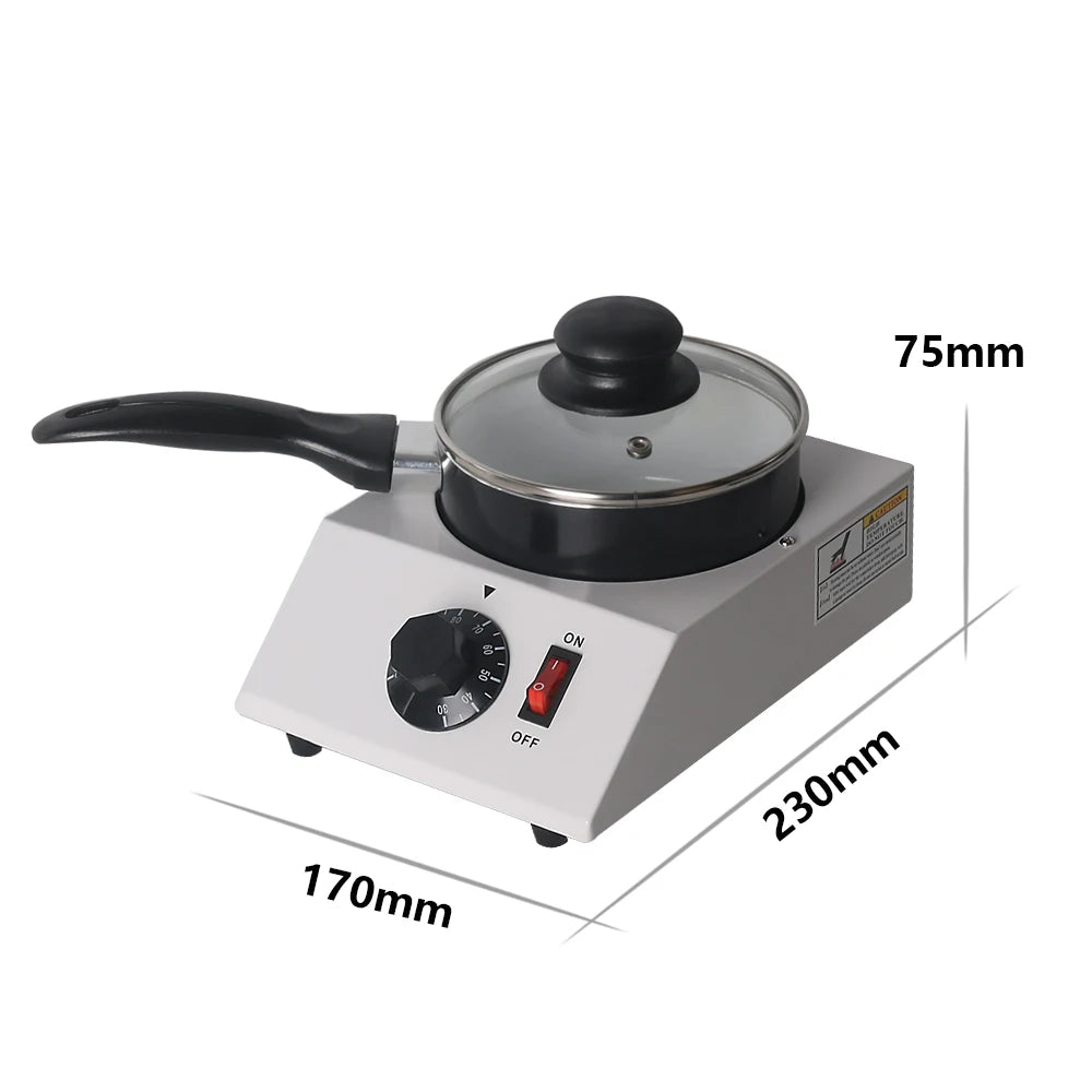GZKITCHEN Mini Electric Chocolate Cheese Melting Machine Ceramic Non-Stick Pot Tempering Cylinder+1 Silicon Spatula Gift