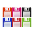 Set of 6 Floppy Disk Silicone Coasters Coffee Table Mats & Pads Bar Drinks & Coffee Cup Holder