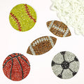 New Iron on Shiny  Colorful Rhinestone Baseball Patch for Clothes Bag Decoration