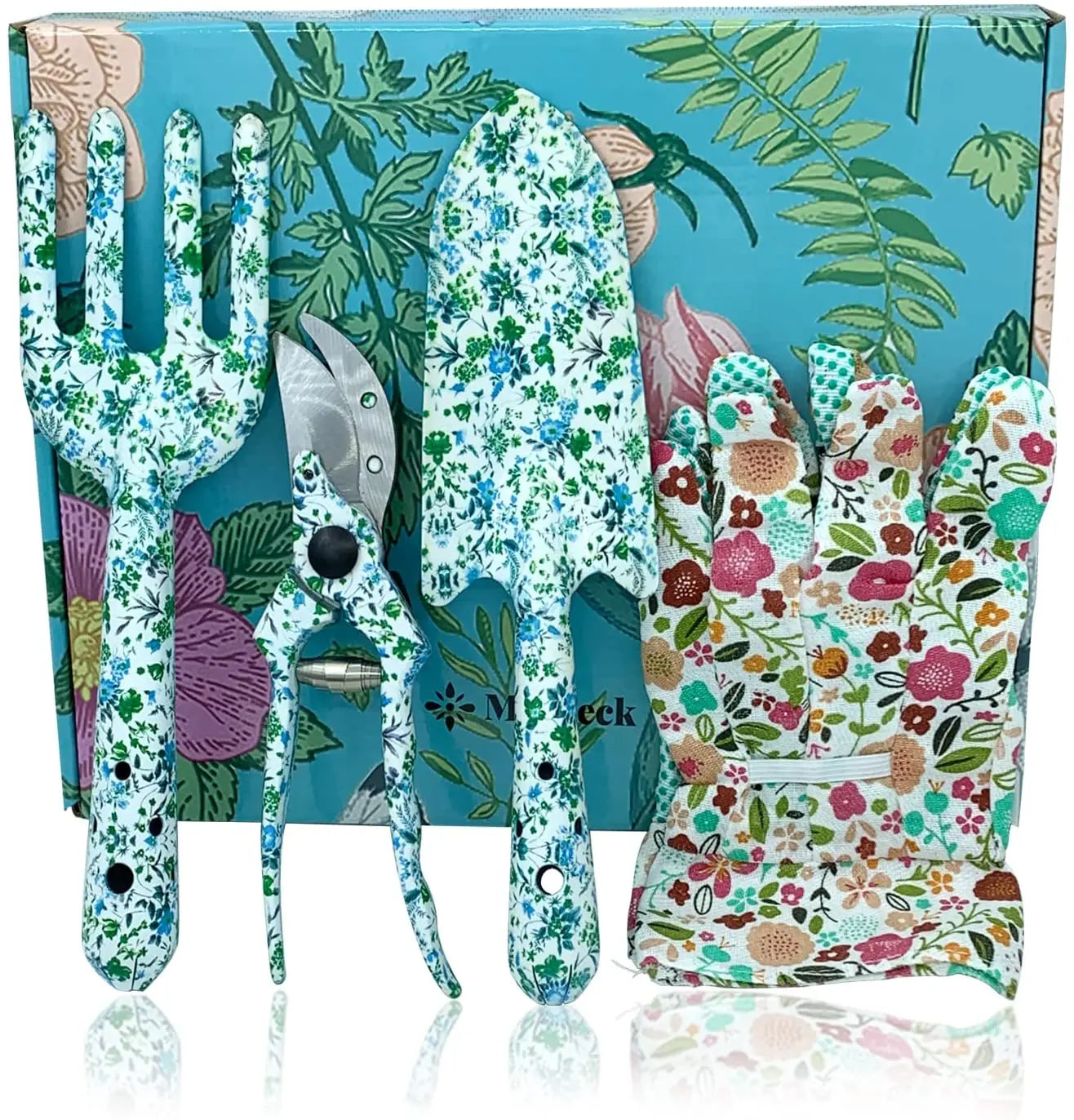 FGS07A 3pcs Hand Type Pruning Scissor Shear ShovelFork Floral Printed Garden Tool Set