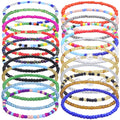 2022 Bohemian Colorful Seed Beads Beach Anklet Women Handmade Summer Glass Rice Elastic Ankle Bracelet Jewelry
