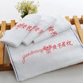Factory Directly Good Morning Quick-Dry Compressed Woven Cotton Face Towel for Adults Plain Hotel Use