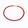 QIKU Bohemia Rainbow Rhinestone Adjustable Women Necklace Snake Chain Choker Banquet Anniversary Jewelry Wedding Gift Customized