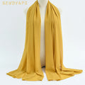 Plain Solid Color Malaysia 70*180cm Chiffon Headscarf Scarf Women Lady Muslim Hijab Shawl