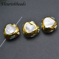 Wholesale Natural Gemstone Freeform Heart Shape Loose Stone Shell Beads for Woman Jewelry Bracelet Necklace Making