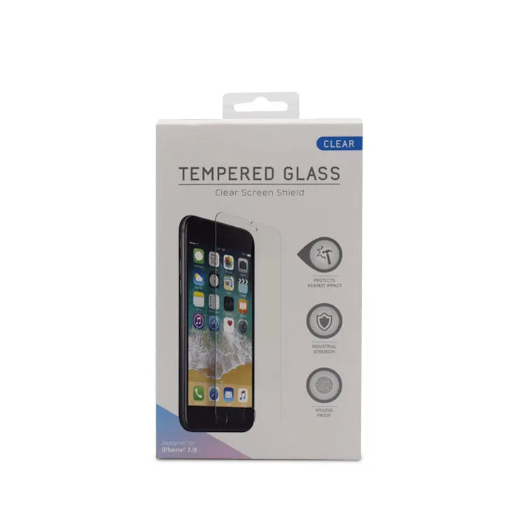 Custom Tempered Glass clear Screen Packaging Box Cell Phone case Shield Paper Box