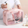 Luxury Transparent Pvc Cases Ladies Handbags Hemp Bag Womens Pink Beauty Makeup Brush Travel Cosmetic Bags & Cases