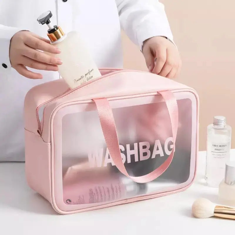 Luxury Transparent Pvc Cases Ladies Handbags Hemp Bag Womens Pink Beauty Makeup Brush Travel Cosmetic Bags & Cases