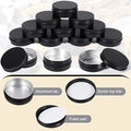 15ml  30ml 50ml 60ml 80ml 100ml 150ml Round Empty Tin Can Black Tin Black Aluminum Tin