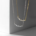 Wholesale Fashion 925 Sterling Silver Diamond Necklace Jewelry Row Zircon 18K Gold Plated Necklaces for Women