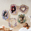 15pcs/pack Rococo Frame Series Border Hard Card Stickers Green Vine Flower Vine