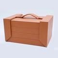 Popular Luxury Leather Jewelry Collection case Earrings Necklace Rings Jewelry Storage Box Jewelry Organizer Case