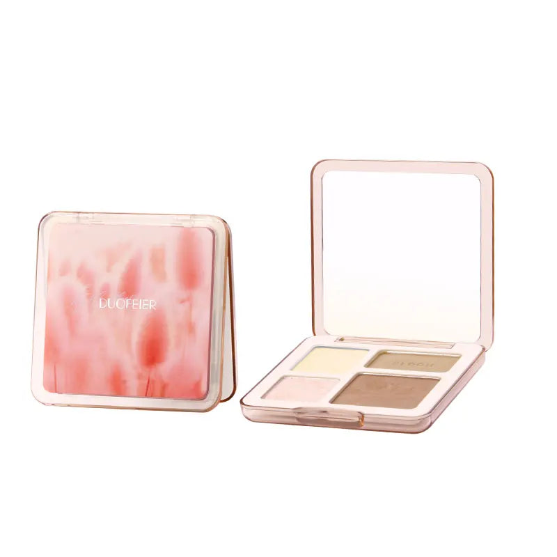 Wholesale Pressed Highlighter Custom Contour Powder Palette Glitter Pigment Pastel Highlighter Contour Private Label