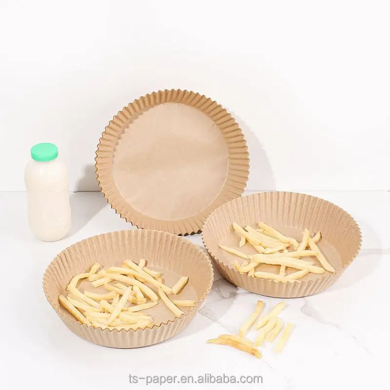 Wholesale 16cm 50PCS Air Fryer Parchment Paper Liner air Fryer Disposable Paper Liner Non-stick Paper Liners