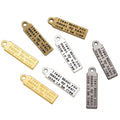8 Colour Antique Silver Color Letter Label Charms DIY Necklace Earring Bracelet Pendant Jewelry Make 31*8mm S284