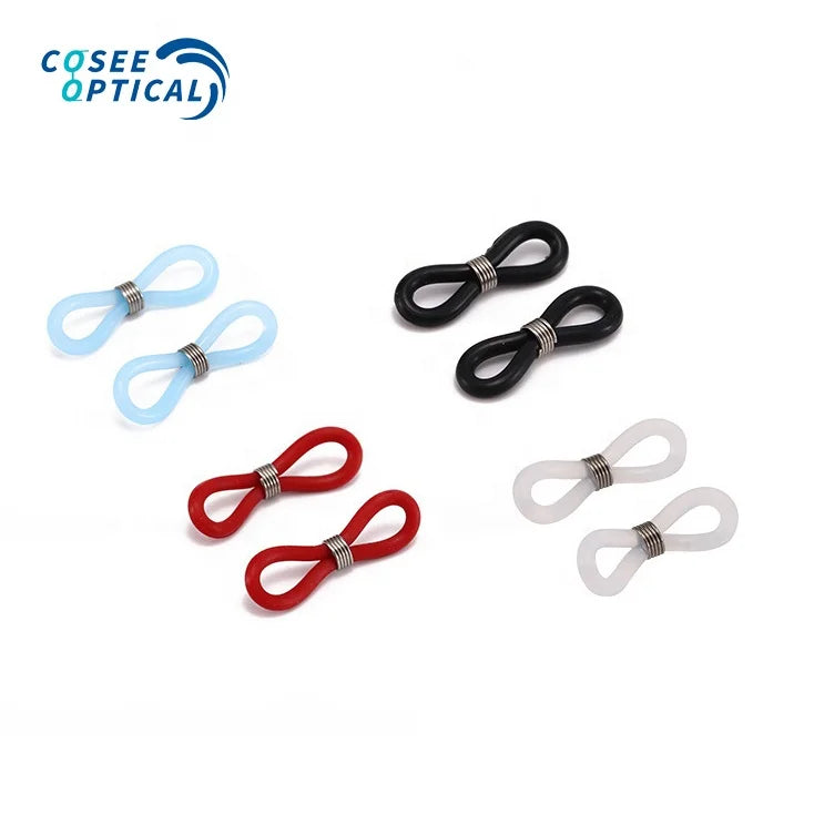 Eyeglasses Chain Ends Anti Slip Silicone Spring Rubber Connector Holder Retainer for Sunglasses Cords Glasses Straps