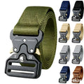 Tactical Waist Belt Outdoor Multifunctional Quick Release Belt Nylon Canvas Metal Training Belt for Men