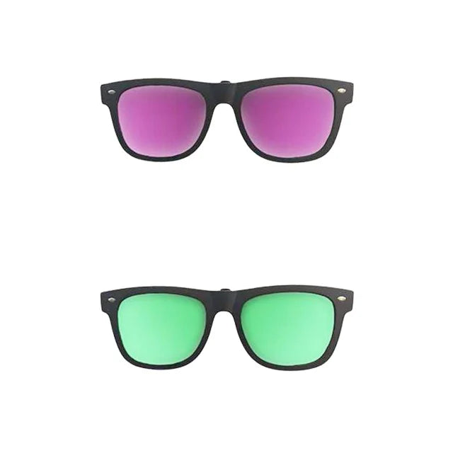 2022 Custom Fashion Blue Red Square Frame Polarized Eyeglasses Popular High Polarized Lenses Clip on Sunglasses Cycling Driving
